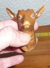 lovely old cuckoo clock topper stags deer head