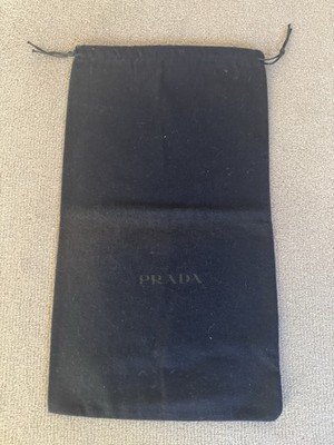 Prada Staubbeutel schwarz 38 cm x 22 x m mit Kordelzug