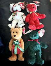 Ty Jingle Beanies Lot of 4 Bears Christmas Ornaments Babies W Tags