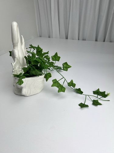 VTG 1950s Hull Pottery White Graceful Swan + Lotus Planter #81 Statue Home Decor - Picture 12 of 14