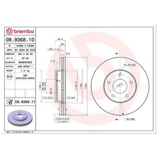 2x Bremsscheibe vorne für Nissan X-Trail 1 T30 | 968700