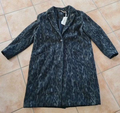 TED BAKER LEOMANTEL  LEOPARD PRINT COCOON MANTEL Size 5 ca. Gr.44  £369 NEU EDEL