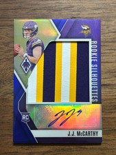 J.J. McCarthy 2024 Phoenix RC  /49 Rookie Silhouettes AUTO RPA Jersey