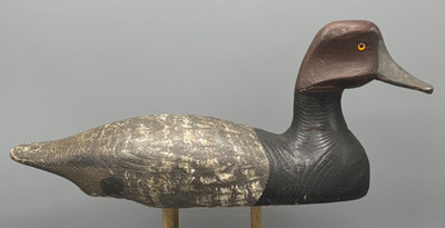 THOUSAND ISLANDS/ST LAWRENCE RIVER REDHEAD DRAKE ANTIQUE DUCK DECOY **ORG PNT**