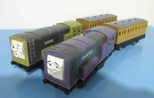 Thomas & Friends Trackmaster Motorized Train Splatter & Dodge w/ Coaches WORKS!