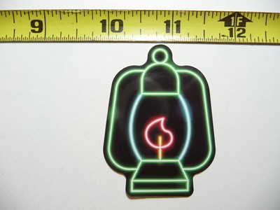 KEROSENE CAMPING LANTERN SMALL STICKER DECAL NEON STYLE FUN FUNNY SCRAPBOOKING