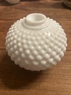 1960s Vintage Hobnail White Milk Glass Bedside Lamp Separator Replacement Part
