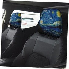 Universal Car Headrest Cover Soft Car Seat One Size The Starry Night Van Gogh