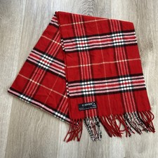 Cashmink Winter Scarf Classic Red Plaid V Fraas 100 Acrylic Germany 65" x 11.5"