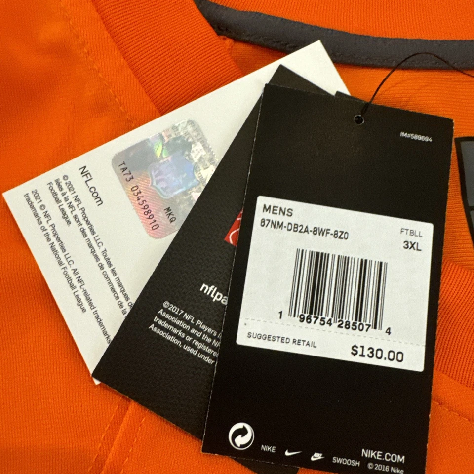 Camiseta deportiva de los Denver Broncos 3XL Wilson para hombre Nike azul nueva con etiquetas Foto 3 de 4
