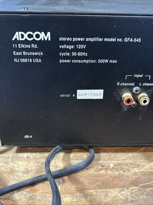 Adcom GFA 545 Power Amplifier   100WPC   Fully Working   Classic High Current