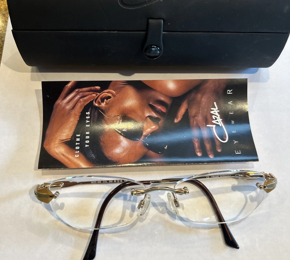 Authentic Cazal Model 482 COL 390 Germany Bronze Metal Eyeglasses Rimless - Image 3 of 4