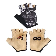 Cinelli Supercorsa Short Finger NO Padding Cycling Gloves B/W