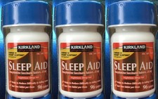 Kirkland Signature Nighttime Sleep Aid Doxylamine Succinate 25Mg 96 Tablets 3pk