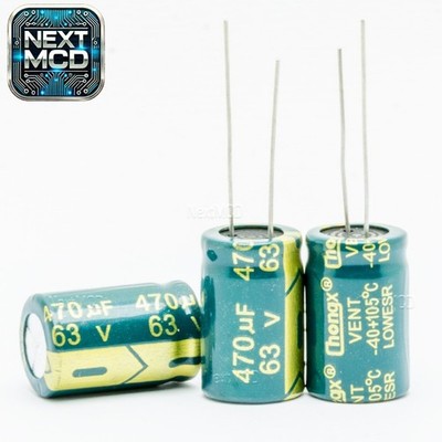 10 Stück 470uF 63V  Elektrolytkondensator Radial Low ESR -40+105°C 13X21