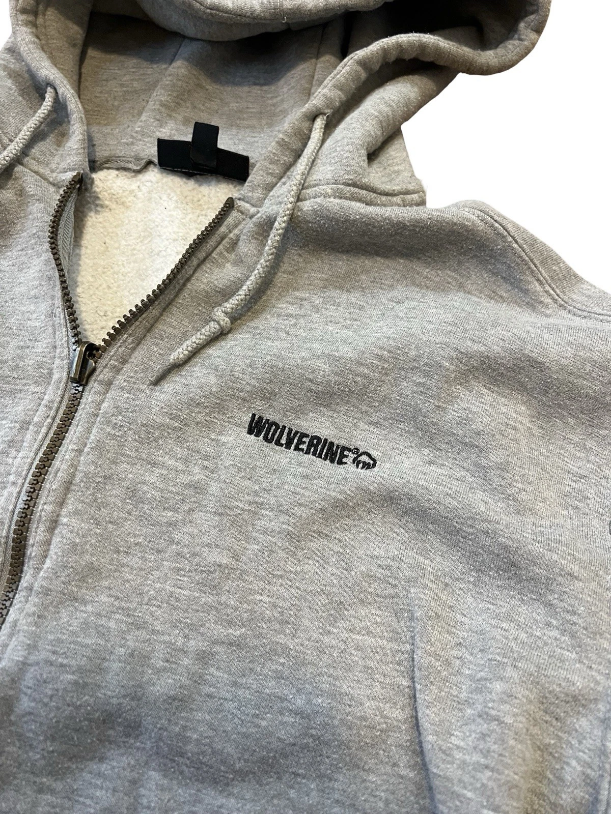 Wolverine Men’s Full Zip Hoodie L Gray Warm Workwear Jacket