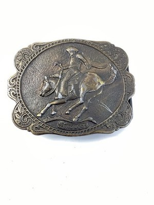 Bucking Bronc Bronco Rider Horse Rodeo Cowboy Vintage Belt Buckle | eBay