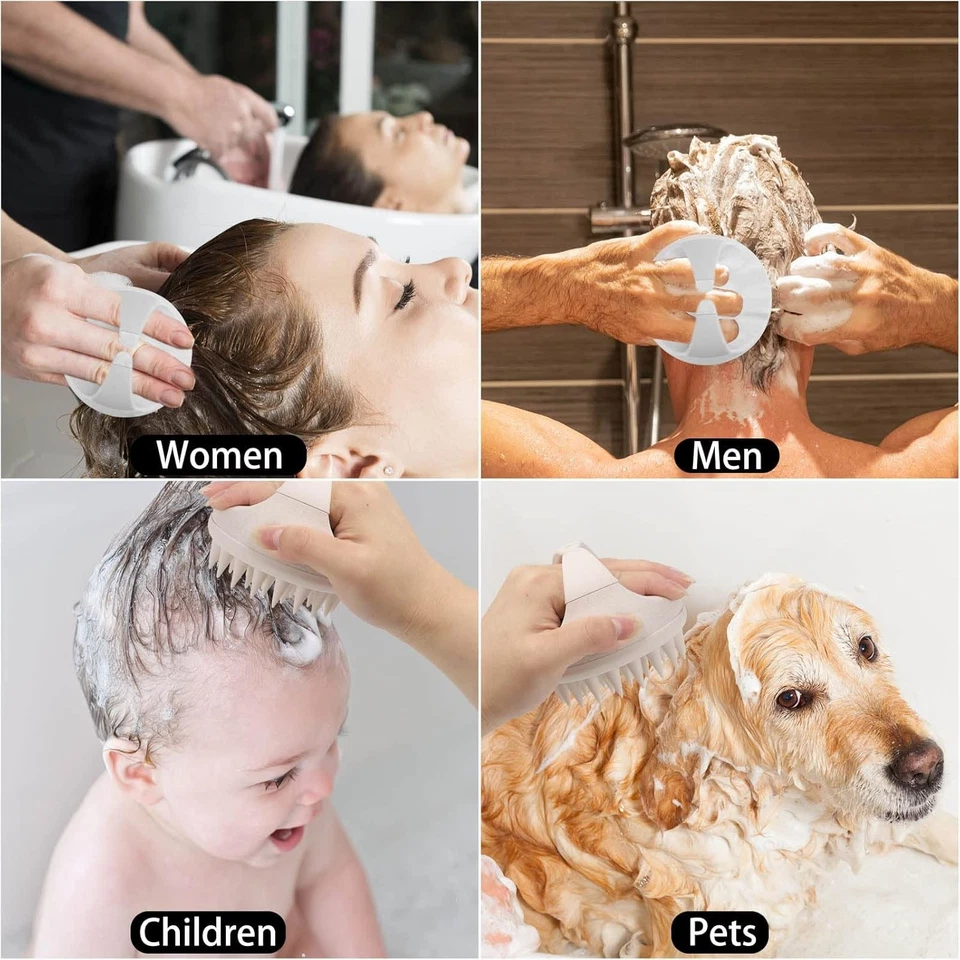 Hair Scalp Massager Shampoo Brush Hair Scrubber Washing Brush Silicone Scalp - Image 4 of 4