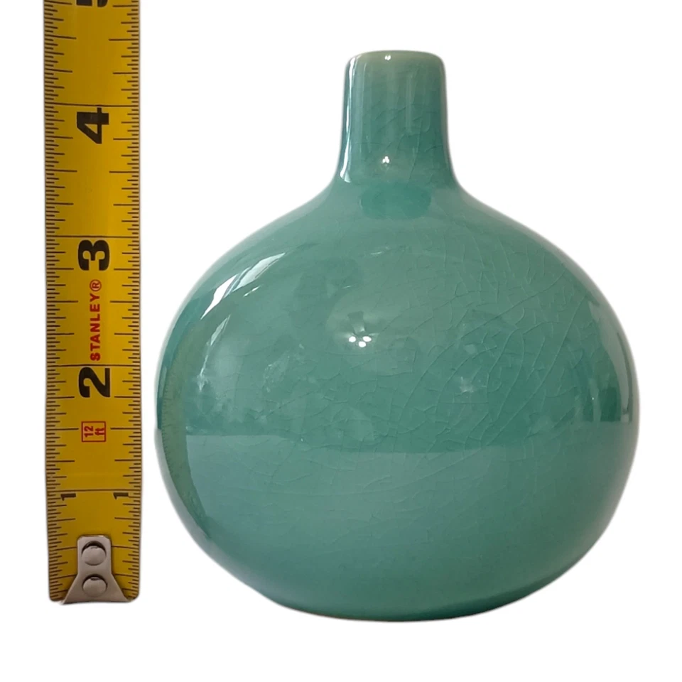 Jarrón Cajón Barril Bud Ball Mini Aqua Ikebana Perry Redondo Costero Casa de Playa Foto 2 de 4