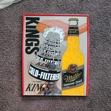 Rare Miller Genuine Draft Beer Bar Mirror Detroit Red Wings 16