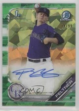 2019 Bowman Chrome HTA Green Atomic Refractor 24/99 Ryan Feltner Auto sc2