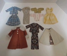 Vintage Doll Clothes Lot 10pc Barbie Clone Handmade Fashion 60s 70s Dresses