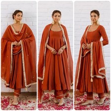 ANARKALI DRESS INDIAN PAKISTANI ETHNIC GOWN BOLLYWOOD SUIT WEDDING PARTY WEAR