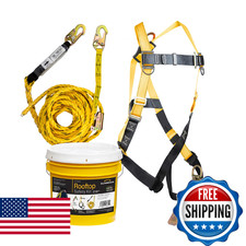 Guardian 00815 Rooftop Safety Kit - 50ft Vertical Lifeline Assembly Reusable