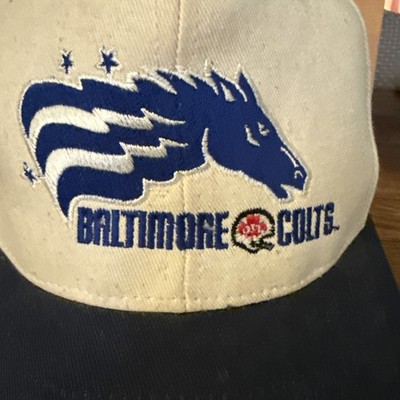 Vintage Baltimore Stallions Hat Cap Snap Back Mens Blue Cream CFL