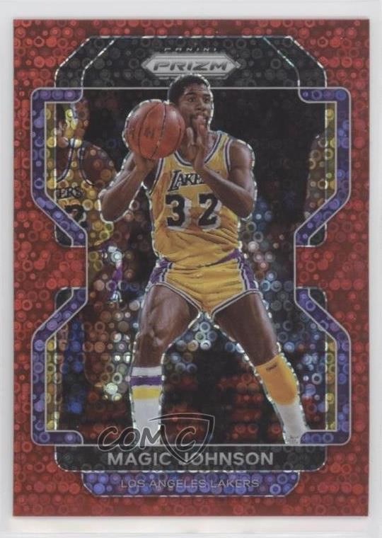 2021-22 Panini Prizm Fast Break Red Prizm 12/100 Magic Johnson #248 HOF 04dh