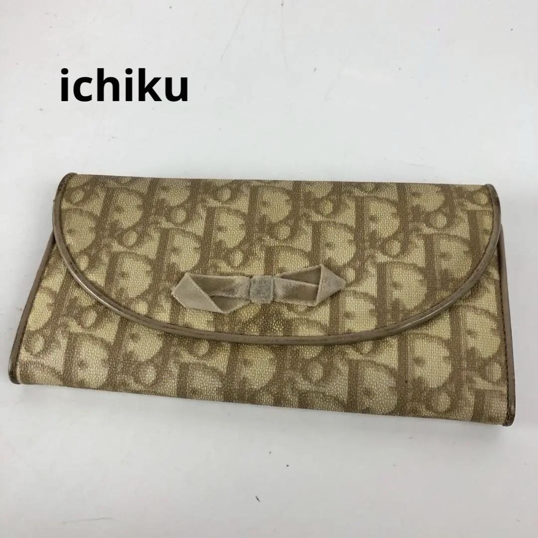 Christian Dior Trotter Pattern Long Wallet in Signature Canvas
