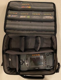 1990 ATARI LYNX PORTABLE COLOR ENTERTAINMENT SYSTEM LOT W/ CASE & 13 GAMES WORKS