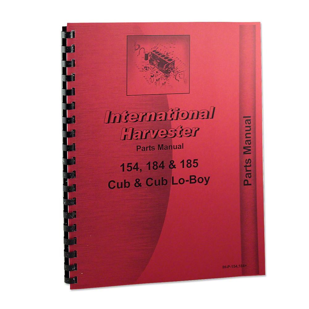 REP1808 Parts Manual Reprint Fits International 154, 184, 185, Fits Cub Loboy