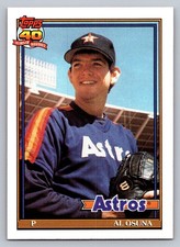 Al Osuna Astros 1991 Topps RC Rookie Card #149. rookie card picture