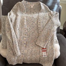 New Cat  Jack B Multicolored Knitted Sweater Cardigan Large 10/12 NWT