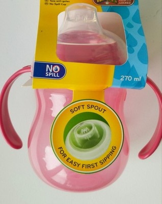 Baby Sippy Cup Nuby Sipeez Super Spout Grip N Sip 240ml Toddler Training CupRosa