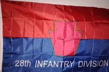 Army 28th Infantry Division Flag Military Banner with Brass Grommets Men's Women
