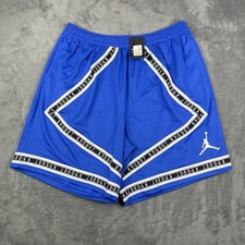 Nike Air Jordan Shorts Mens 4XL HBR Hyper Royal Blue Diamond Mesh Basketball