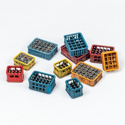 Model Beer Soda Basket Bottle Crates Modern 1/35 1/48 1/72