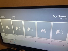 Microsoft Xbox 360 E 250GB Game Console Bundle. Comes W/ 4 Controllers & 5 Games