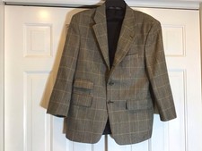 VTG Lauren Ralph Lauren Men's 40S Brown Plaid 100 Wool Blazer Classic Acedemia