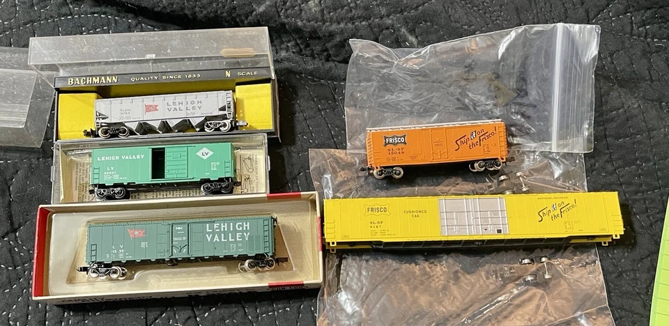 5 Frieght Car Trains N-Scale Lehigh Valley #A45 C-7 US Seller - Image 2 of 4