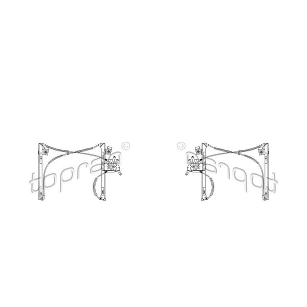 Topran 2X Fensterheber Elektrisch Vorne Links Rechts FüR VW Lupo Seat Arosa-image