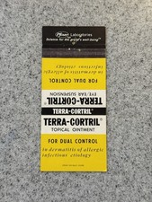 Pfizer Laboratories Terra Cortril Topical Ointment Vintage Matchbook Cover 970