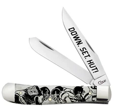 Case xx Knives Trapper Football Natural Bone AWTC54FB Stainless Pocket Knife