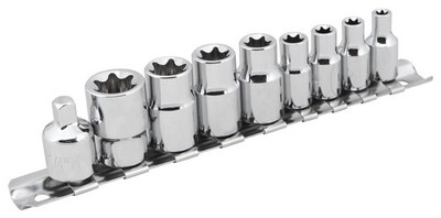 Performance Tool W1338 9 Piece External Star Skt Set ChrV