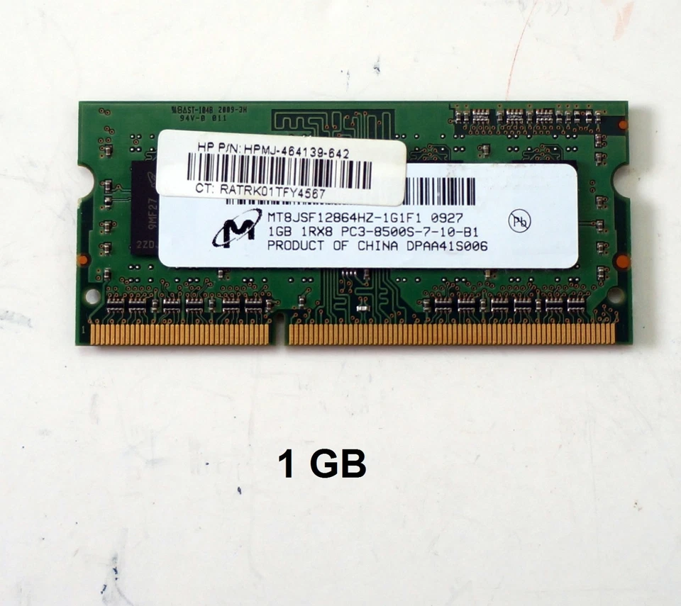 LOTTO DI 5 * * 1GB + 1GB + 512MB + 256MB + 256MB * DDR3L / PC3L-12800S... - Immagine 2 di 4