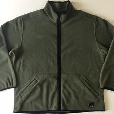 MENS NIKE OLIVE GREEN FULL ZIP FLEECE SWEATER JACKET LARGE CHARLEX 0011