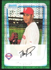 2011 9183A Bowman Chrome Prospects Green X-Fractors AUTOGRAPH J.C. Ramirez