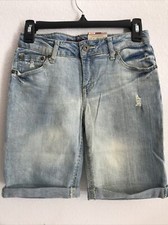 Arizona Girls Bermuda Jean Shorts 16 Reg Adjustable Waist 5hmbx-128-2 